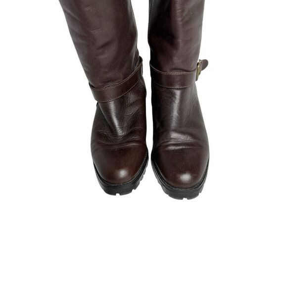La Canadienne brown buckle pull on knee high leather boots size 6 - Picture 2 of 14